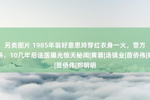 另类图片 1985年翁好意思玲穿红衣身一火，警方称自杀，10几年后法医曝光惊天秘闻|黄蓉|汤镇业|苗侨伟|郑明明