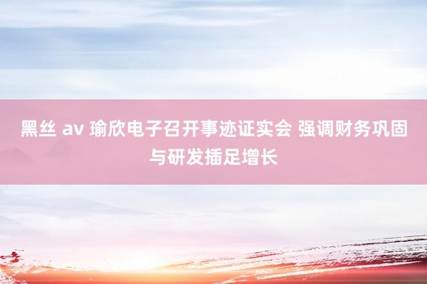 黑丝 av 瑜欣电子召开事迹证实会 强调财务巩固与研发插足增长