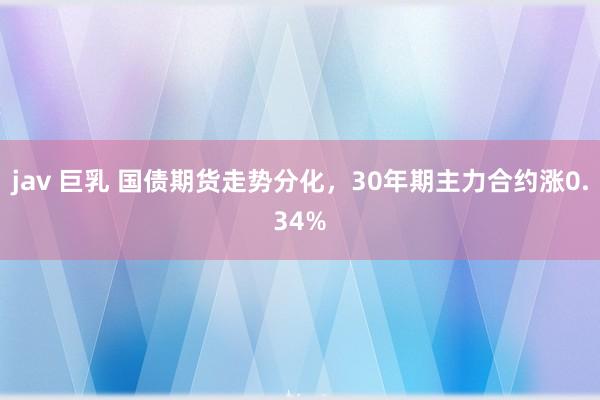 jav 巨乳 国债期货走势分化，30年期主力合约涨0.34%