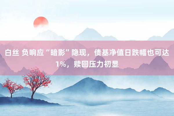 白丝 负响应“暗影”隐现，债基净值日跌幅也可达1%，赎回压力初显